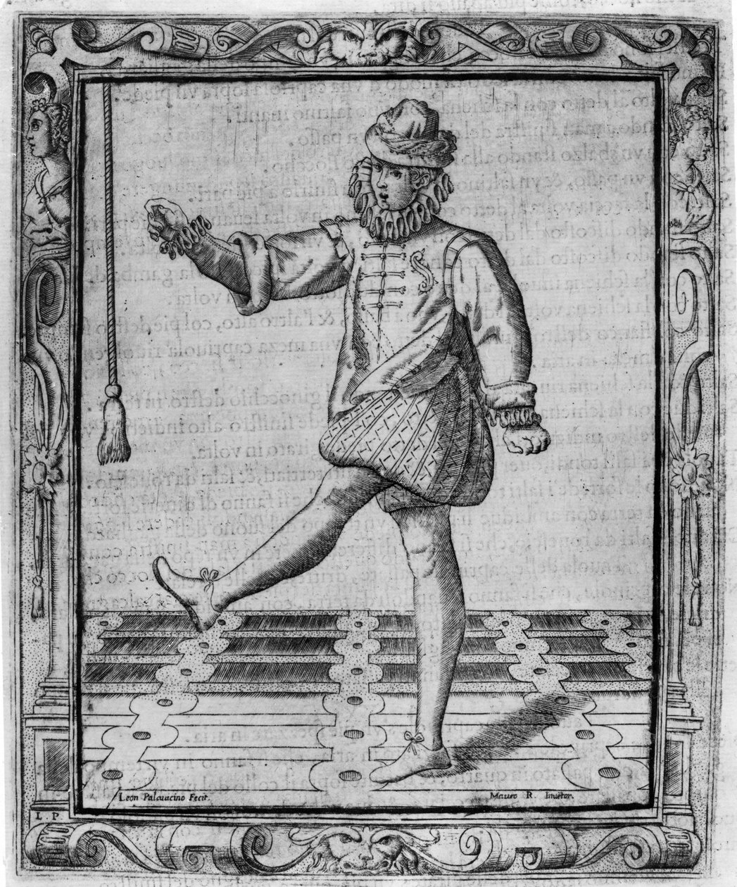 Höfischer Tänzer, Illustration aus 