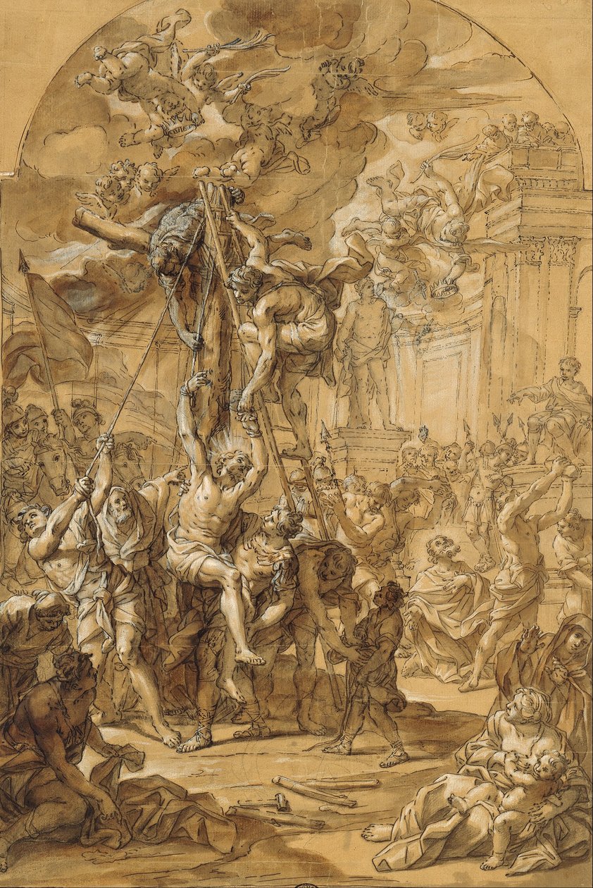 Das Martyrium der Apostel Philippus und Jakobus der Jüngere von Giovanni Odazzi