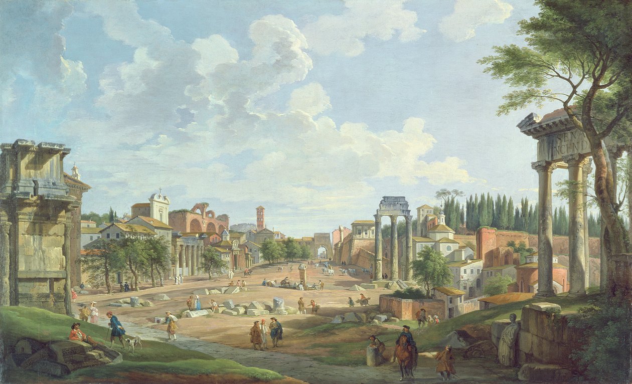 Ansicht des Forum Romanum, 1747 von Giovanni Paolo Pannini