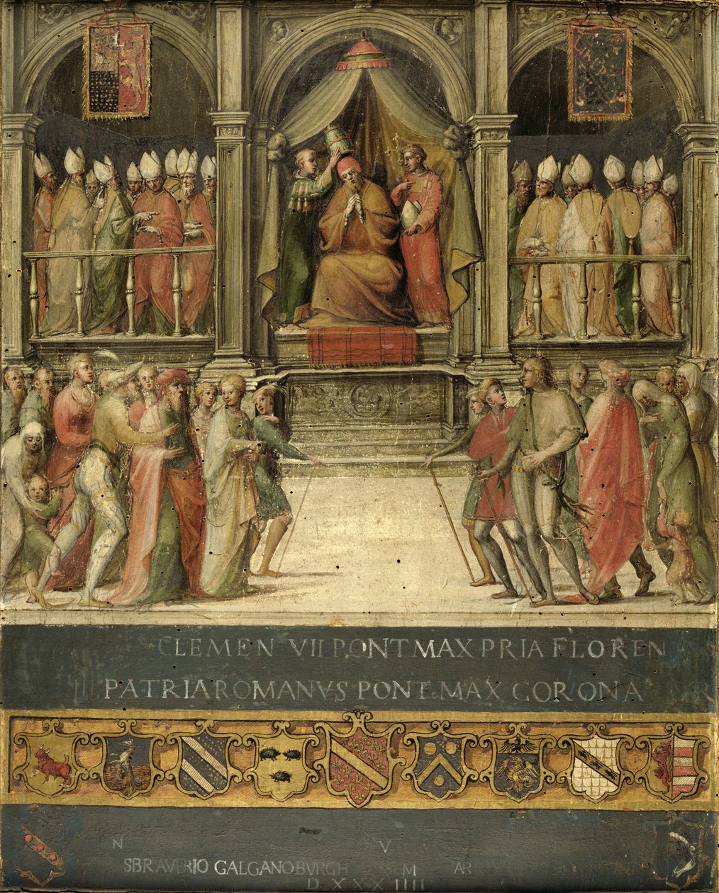 Krönung von Papst Paul II. (1417-71) 1534 von Giovanni di Lorenzo Cini