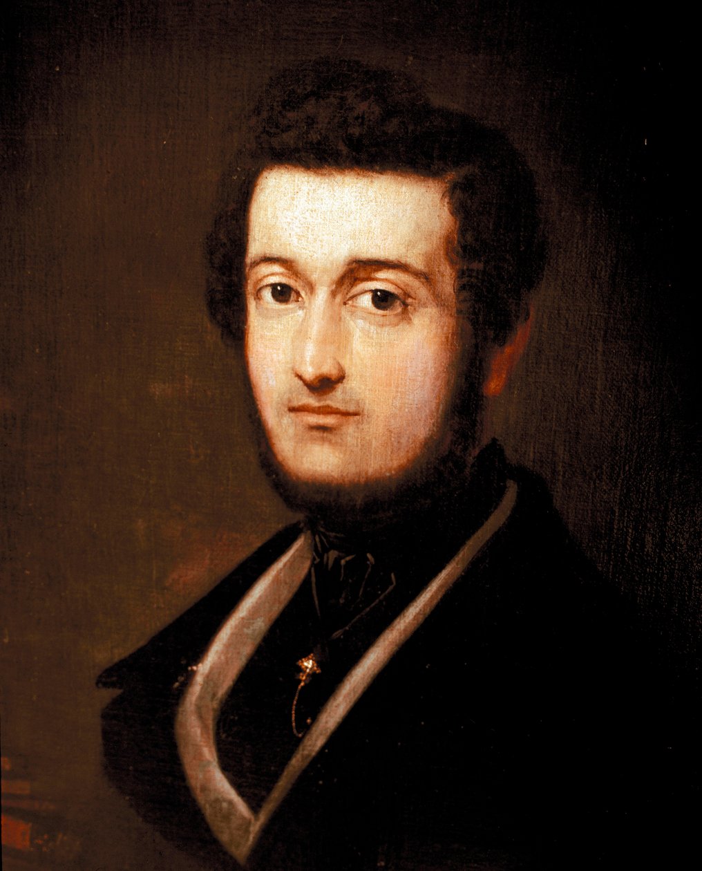 Porträt des Patrioten und Musikers Piero Maroncelli (1795-1846) (Gemälde von Giovanni Carnovali, genannt il Piccio, 1839) von Giovanni Carnovali