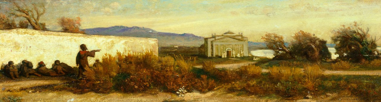 Türken nahe einem Tempel, von Giovanni, bekannt als Nino Costa von Giovanni Costa