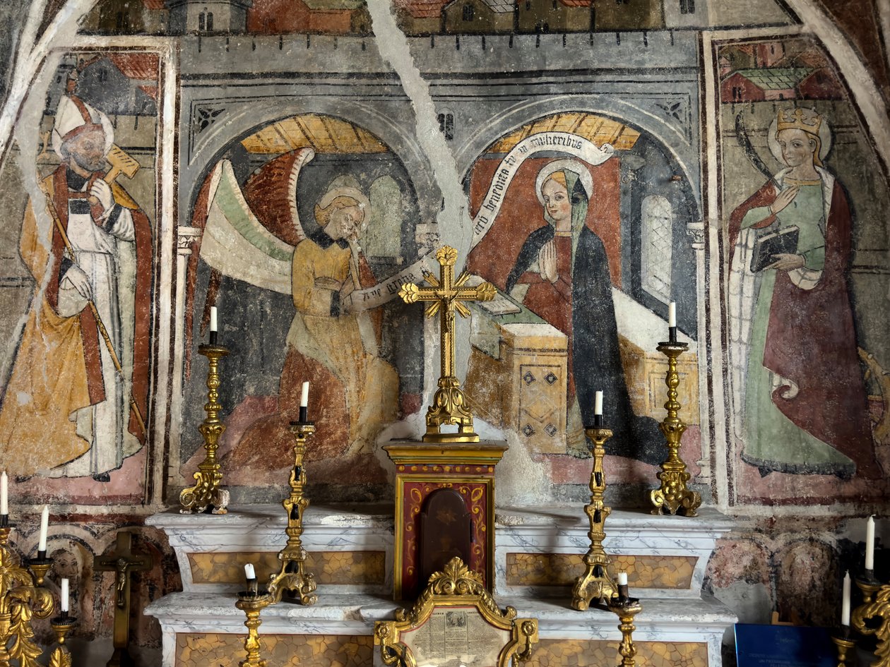 Die Fresken in der Kapelle der Annonciade, Tende um 1470 von Giovanni (attr. to) Baleison