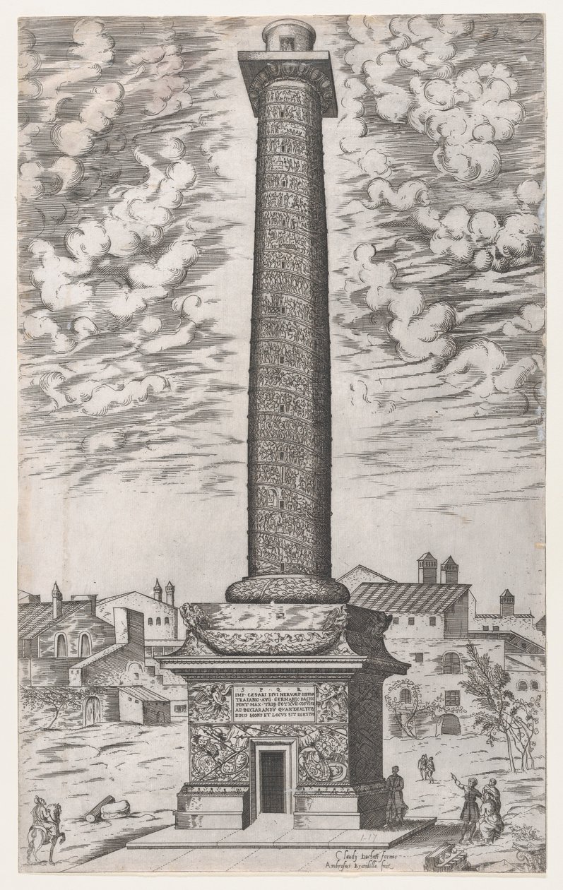 Speculum Romanae Magnificentiae: Trajanssäule, 1581-86 von Giovanni Ambrogio Brambilla