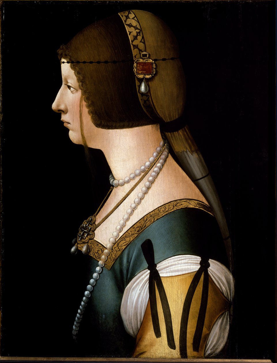 Porträt der Kaiserin Bianca Maria Sforza von Giovanni Ambrogio de (circle of) Predis