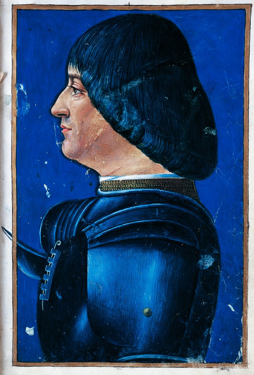 Porträt von Ludovico Maria Sforza, Moro von Giovanni Ambrogio de Predis