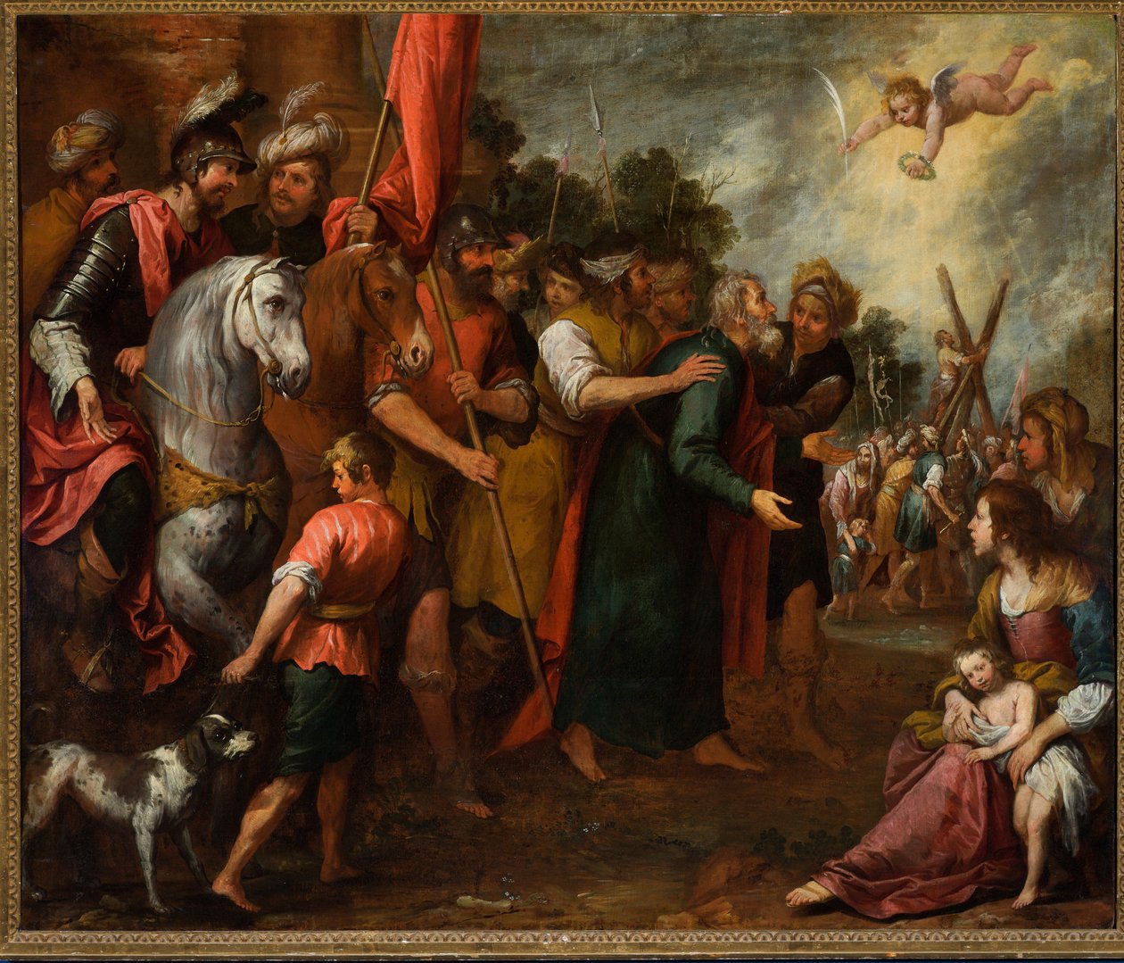 Der heilige Andreas wird zum Martyrium geführt, um 1669 von Giovanni Andrea di Ferrari
