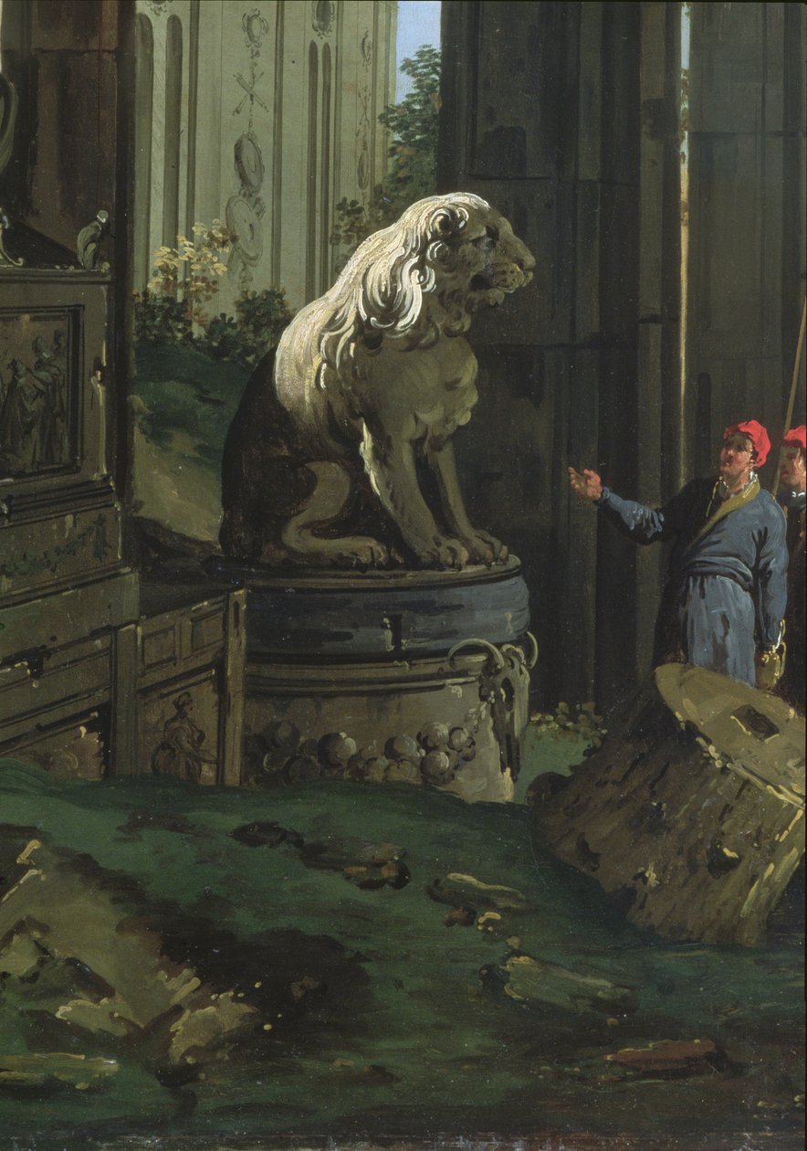Detail von "Capriccio mit Motiven aus Padua", ca. 1756 (Detail) von Giovanni Antonio Canal