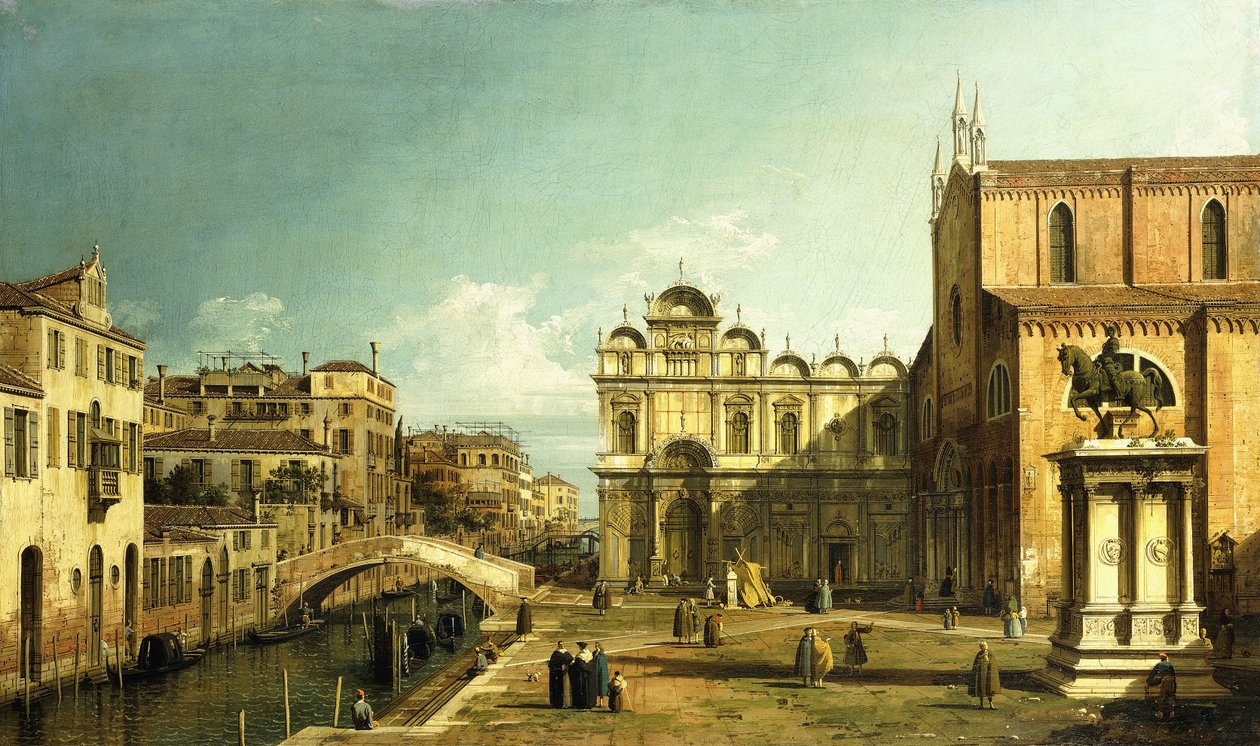 Der Campo Santi Giovanni e Paolo, Venedig, 1738-9 von Giovanni Antonio Canal