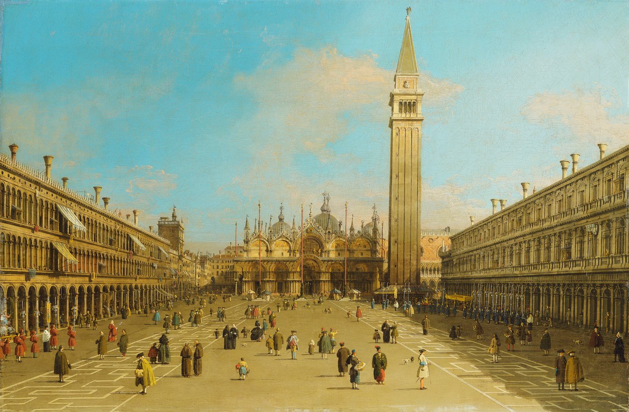 Die Piazza San Marco, Venedig, Blick nach Osten von Giovanni Antonio Canal