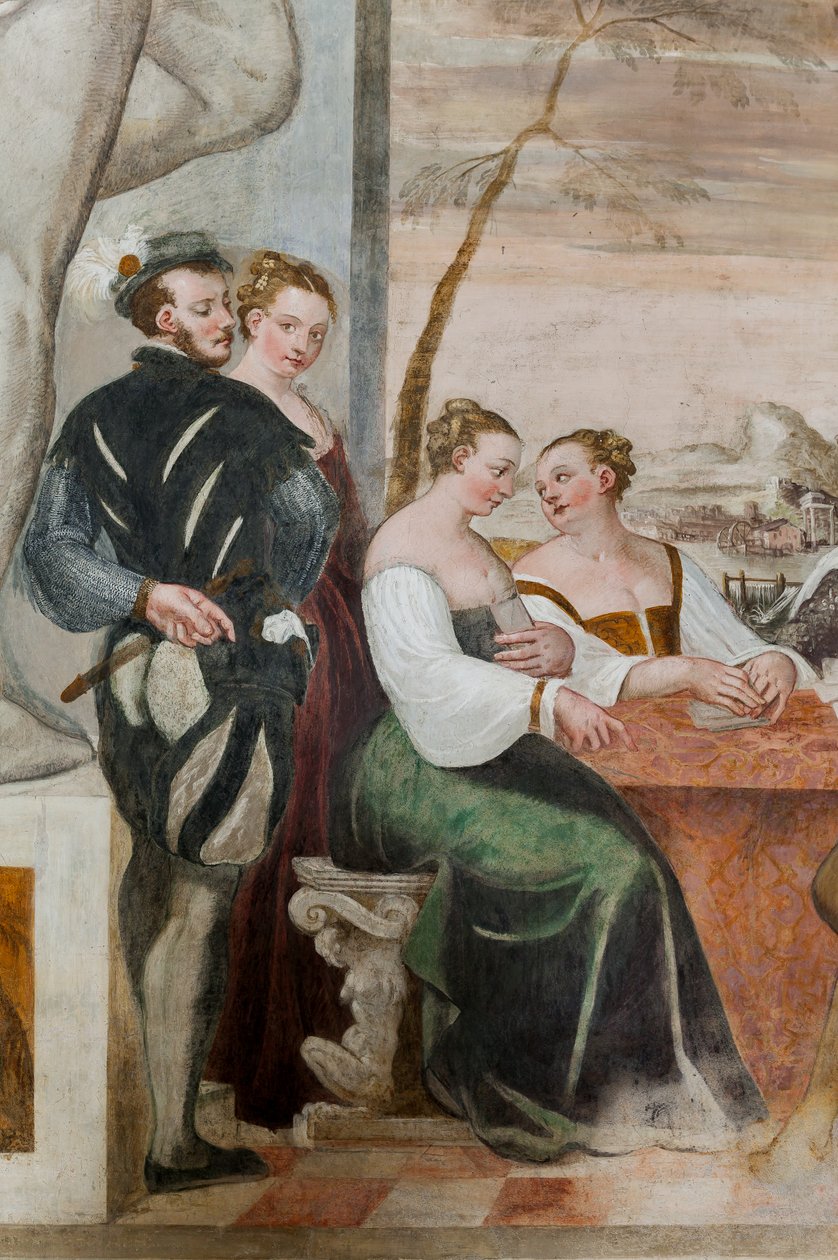 Kartenspiel, Haupthalle, ca. 1570 von Giovanni Antonio Fasolo