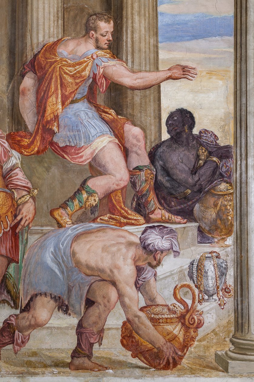 Detail des Banketts der Kleopatra von Giovanni Antonio Fasolo