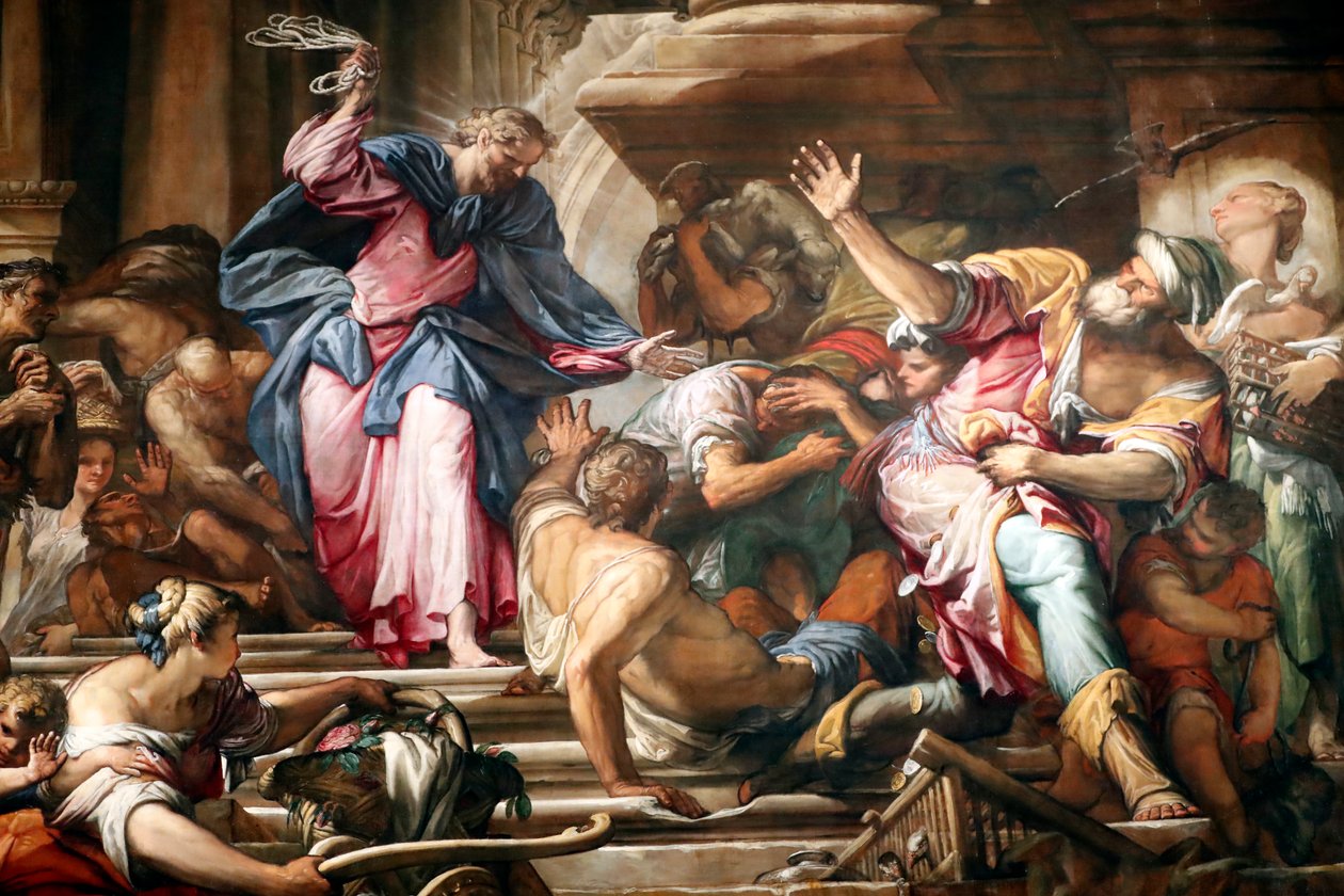 Christus vertreibt die Geldwechsler aus dem Tempel von Giovanni Antonio Fumiani