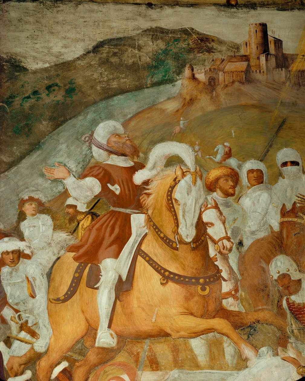 Ein Begleiter des Heiligen Paulus, erschreckt vom Licht von Giovanni Antonio Pordenone