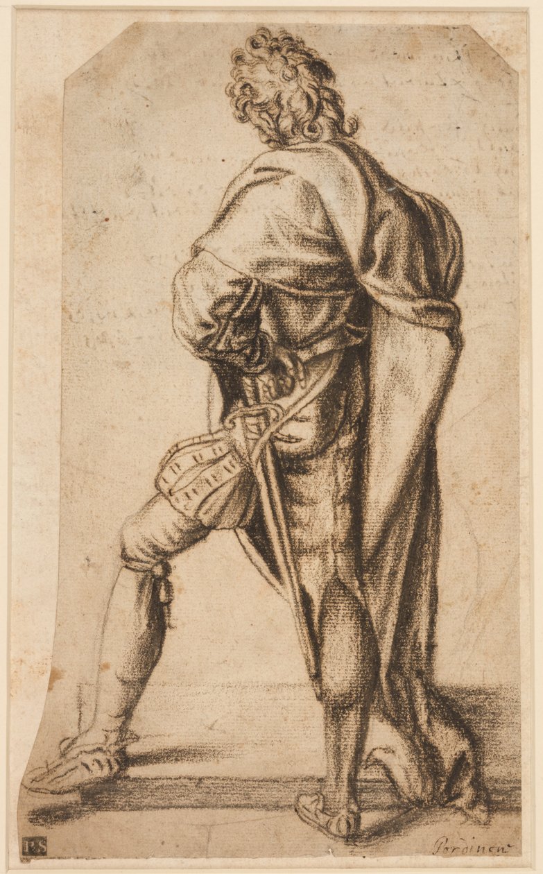 Ein Mann von hinten gesehen von Giovanni Antonio Pordenone