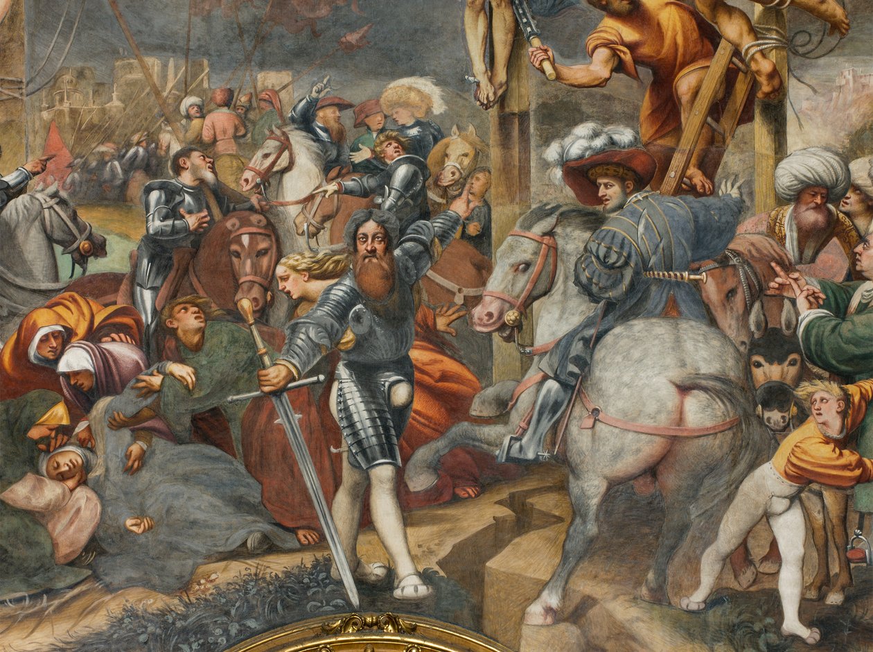 Counterfaccata, IL Pordenone, Kreuzigung 1520-21 (Detail) von Giovanni Antonio Pordenone