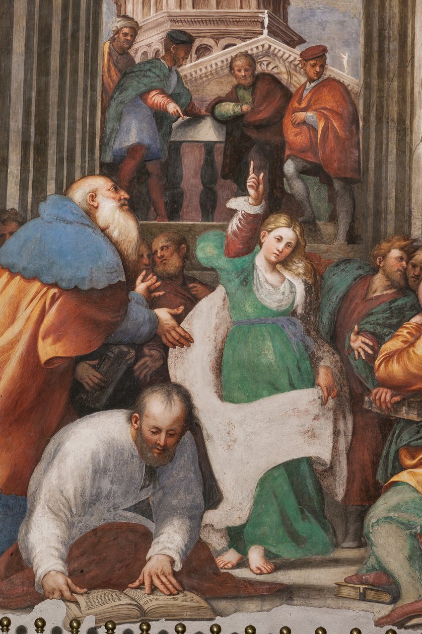Die Disputation der hl. Katharina mit den Philosophen (Detail) von Giovanni Antonio Pordenone
