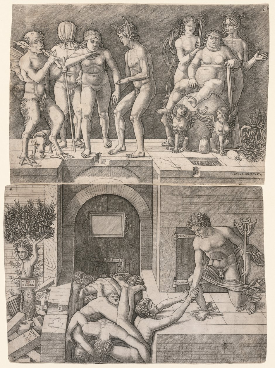 Allegorie des Falls der unwissenden Menschheit von Giovanni Antonio da Brescia