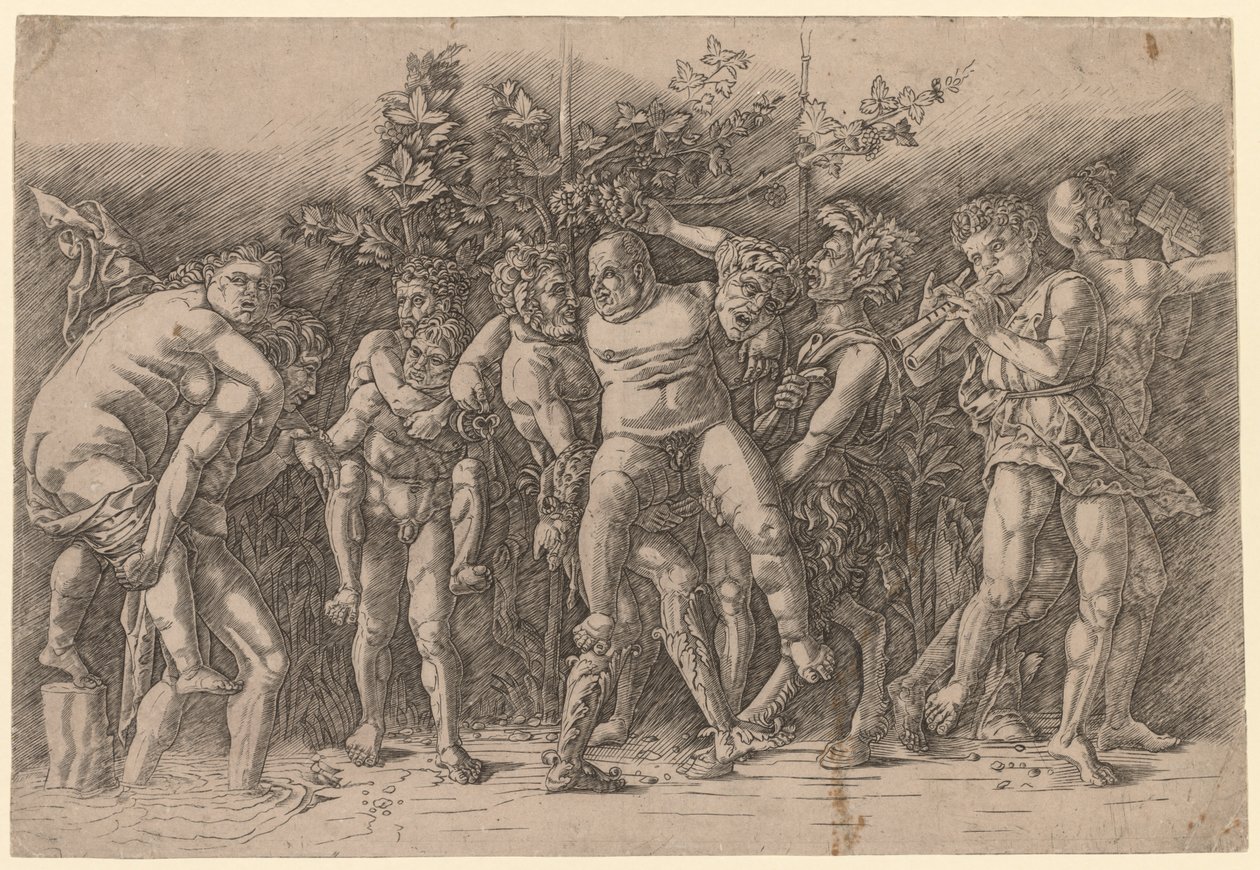 Bacchanal mit Silenus von Giovanni Antonio da Brescia