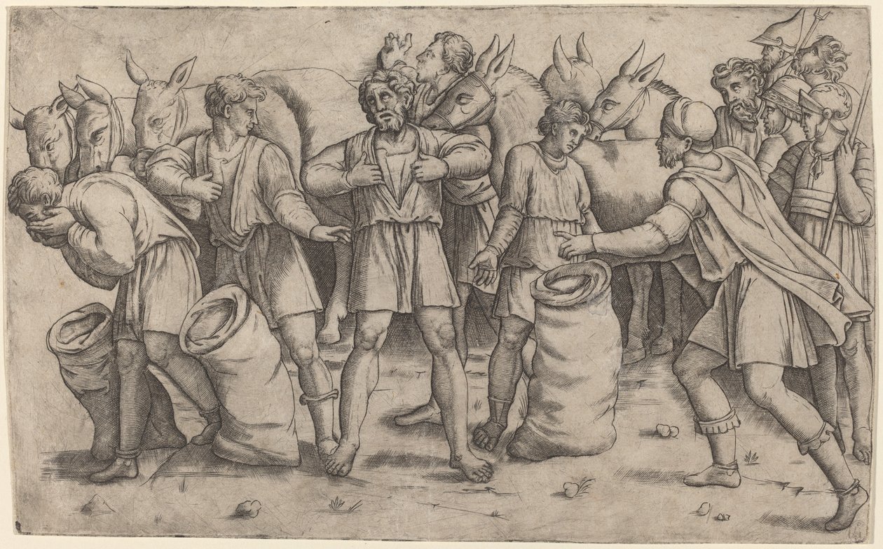 Entdeckung des Bechers von Joseph von Giovanni Antonio da Brescia after Baldassare Peruzzi