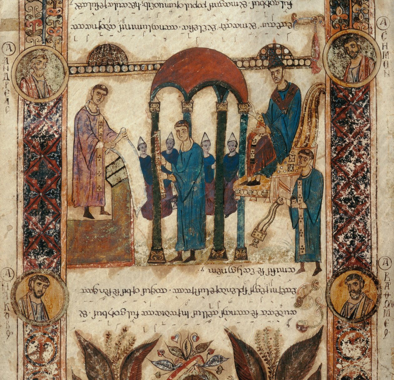 Rezitation des Exulet während der Osternacht. Exultet der Kathedrale von San Sabino in Bari von Phillipe de Marlier