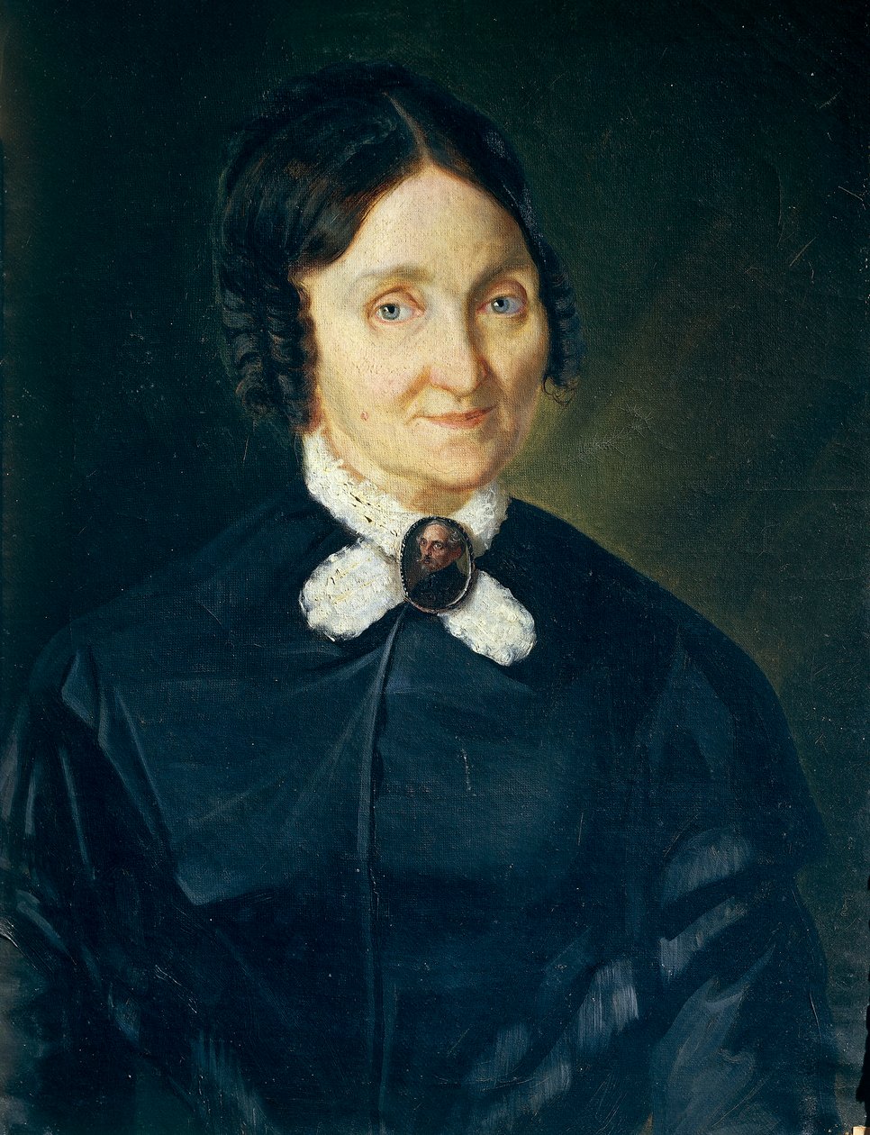 Porträt von Donna Tecla Antonini de Laska von Giovanni Baccarlino, Öl auf Leinwand, 47x63 cm von Giovanni Baccarlino