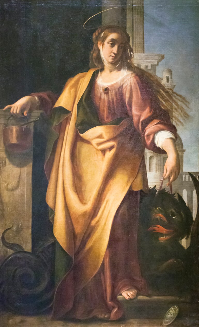 Heilige Martha und der gezähmte Drache von Giovanni Baglione