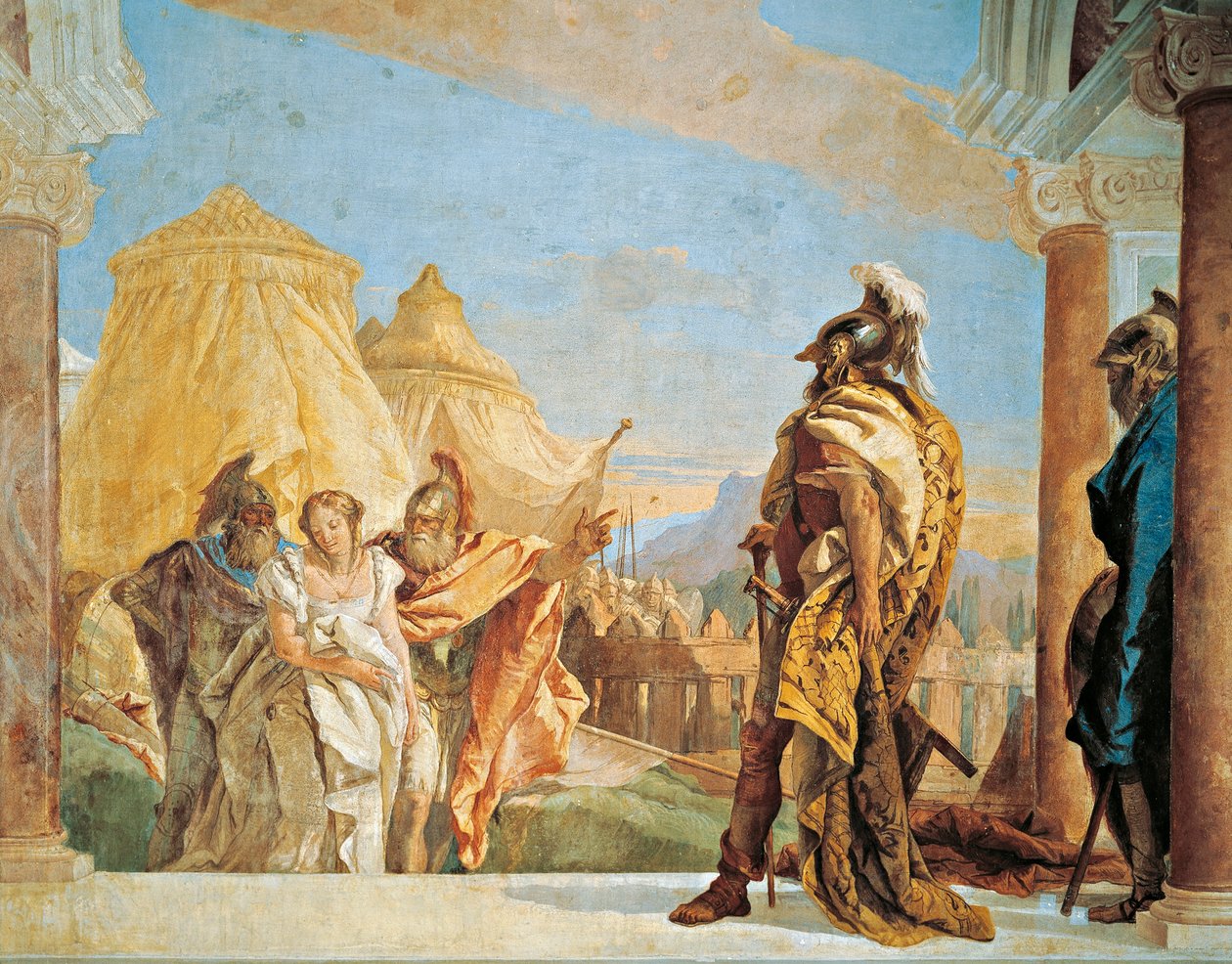 Eurybates und Talthybius führen Briseis zu Agamemnon von Giovanni Battista Tiepolo