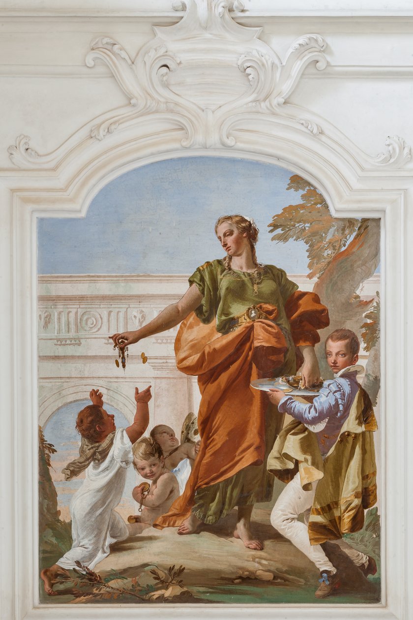 Großzügigkeit verteilt Geschenke von Giovanni Battista Tiepolo
