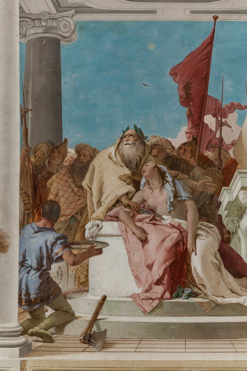 Palazzina: Eingangshalle: Das Opfer der Iphigenie (Detail) von Giovanni Battista Tiepolo