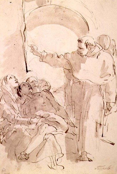 Das Wunder des Heiligen Antonius von Padua, ca. 1760 von Giovanni Battista Tiepolo
