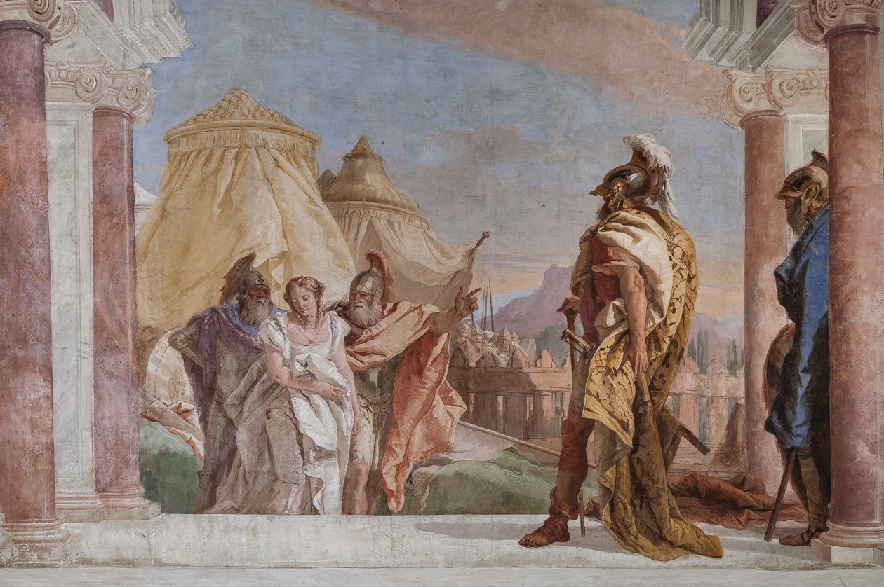 Eurybates und Talthybios führen Briseis zu Agamemnon von Giovanni Battista Tiepolo