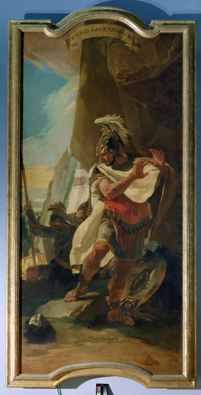 Hannibal mit dem Kopf seines Bruders Hasdrubal von Giovanni Battista Tiepolo