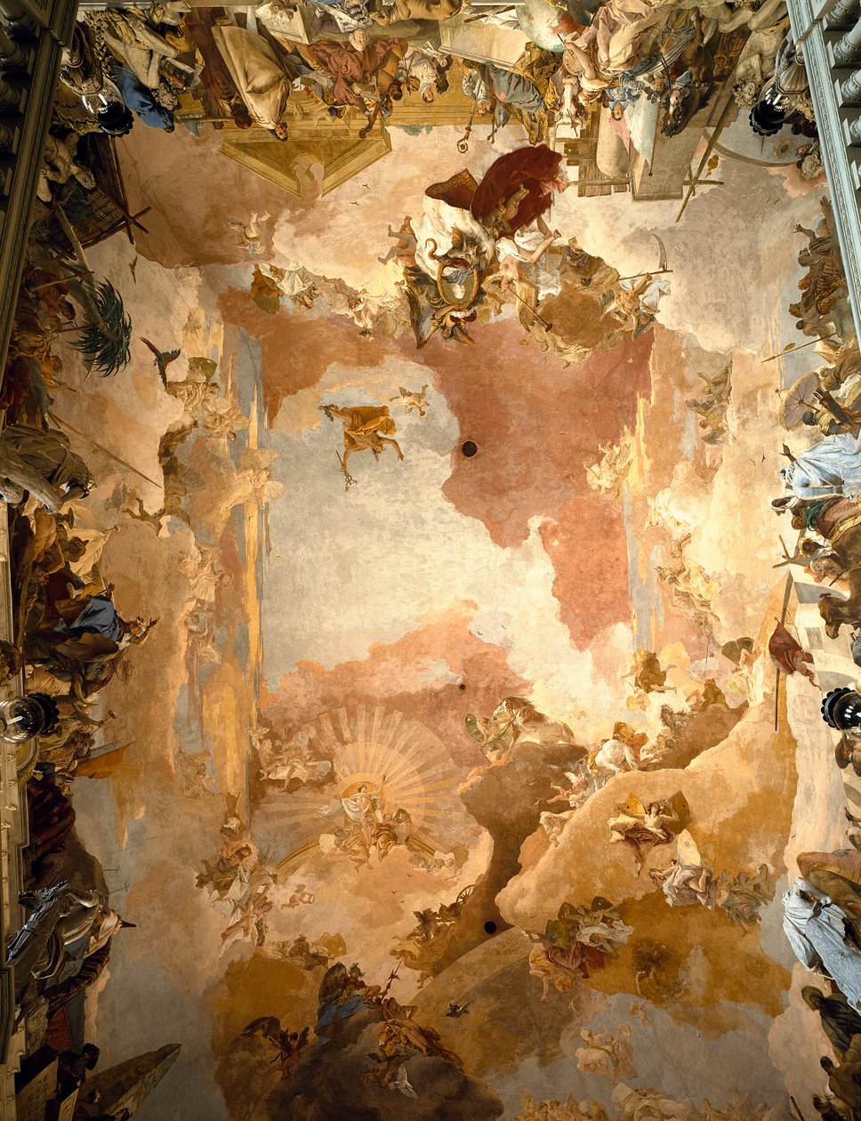 Triumph des Fürstbischofs Carl-Friedrich von Greiffenklau, umgeben von vier Kontinenten von Giovanni Battista Tiepolo