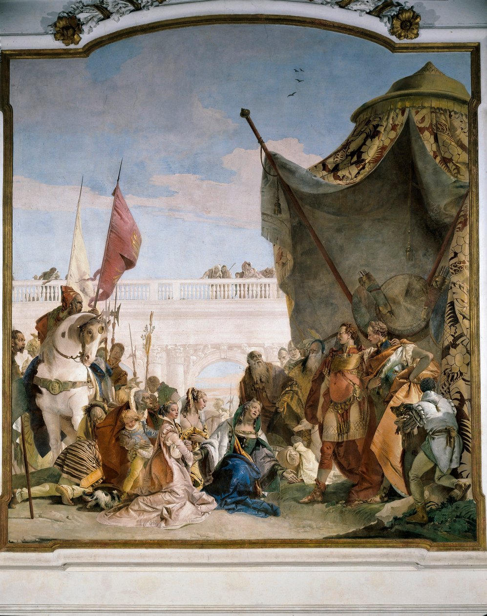 Die Familie des Darius III. Codoman, Detail aus Glorien des Scipio Africanus und Alexander des Großen von Giovanni Battista Tiepolo