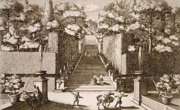 Die große Treppe in der Villa d