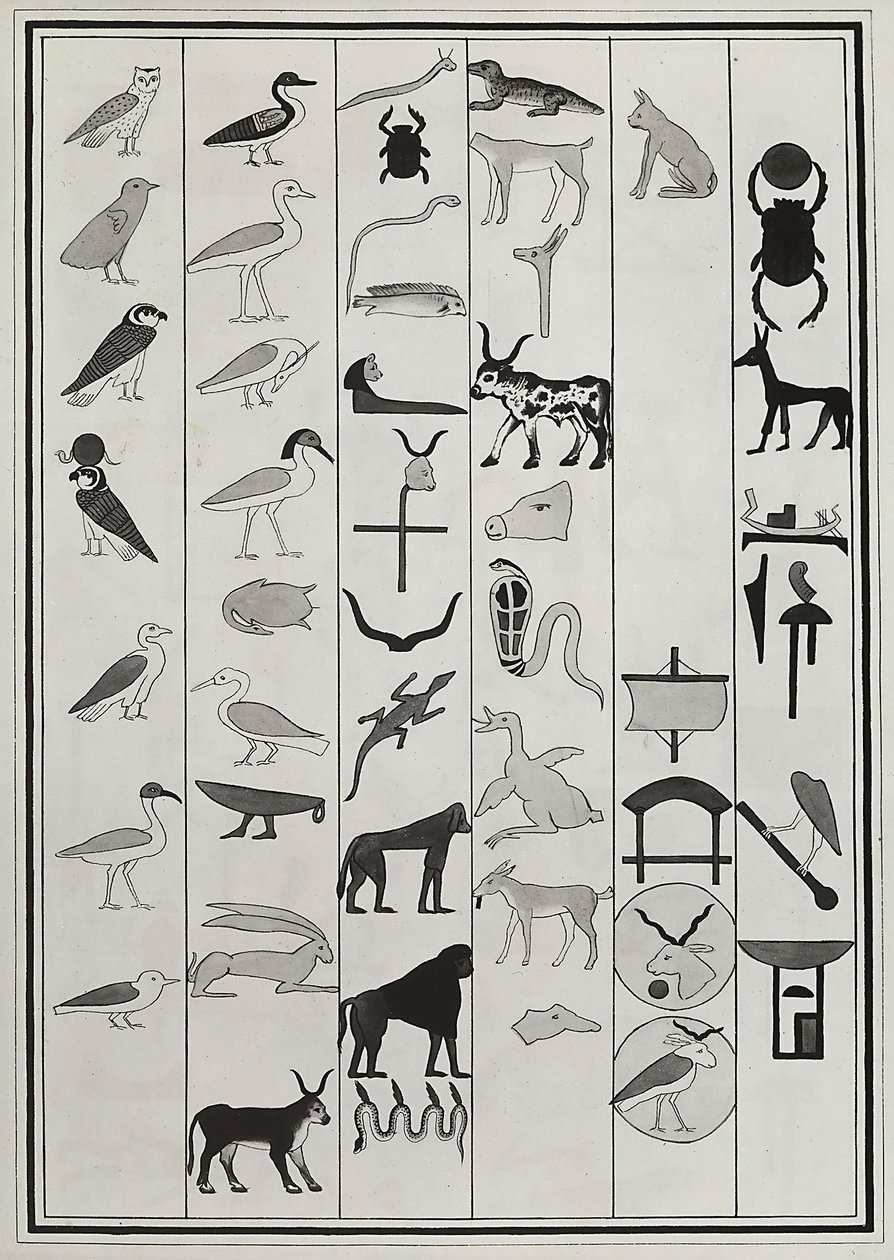 Zeichnungen der Dekorationen aus dem Grab des Pharao Psammetich I., reproduziert 1817 von Giovanni Battista Belzoni, im British Museum, London von Giovanni Battista Belzoni