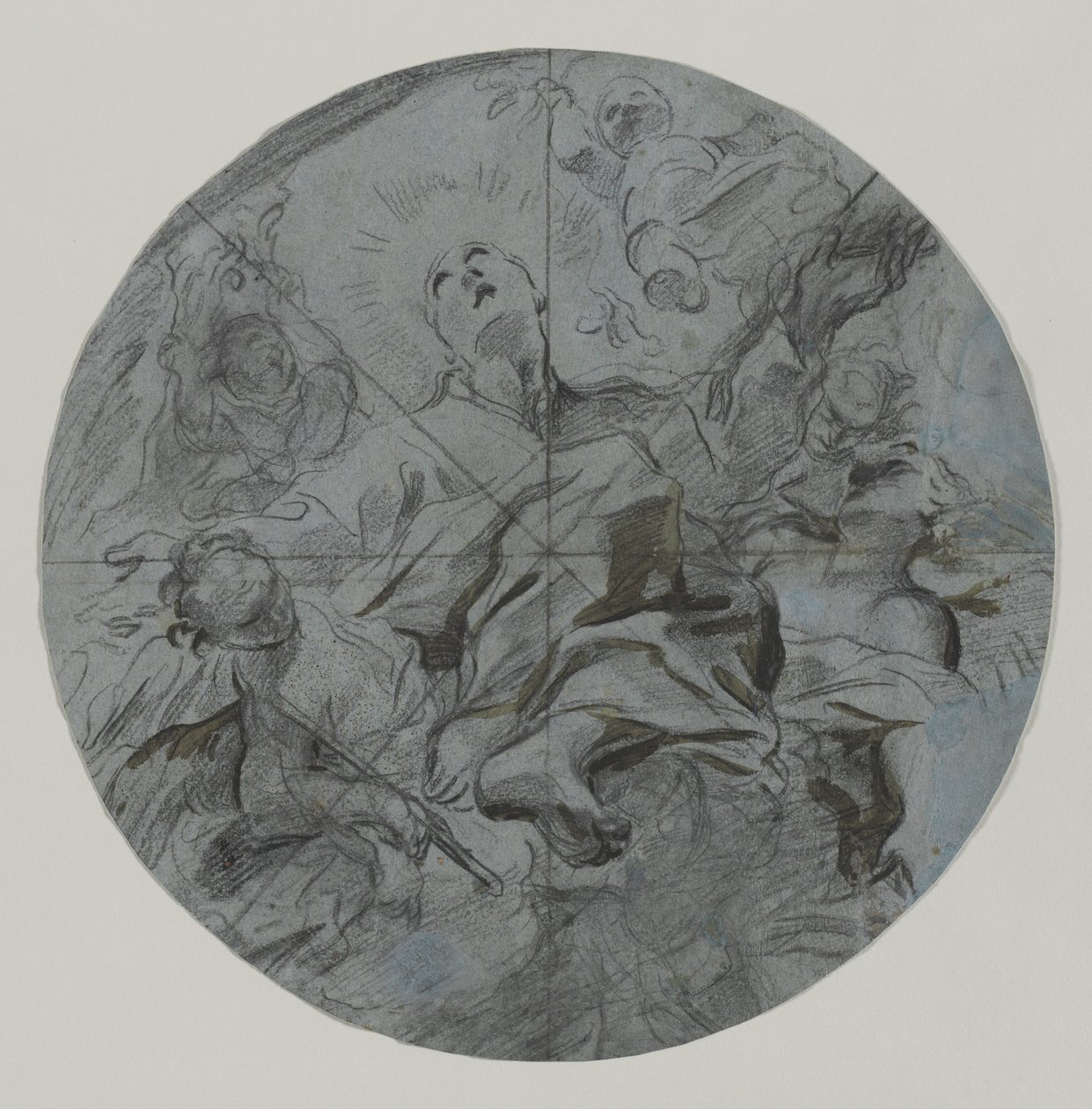 Apotheose eines Heiligen recto, zweite Hälfte des 17. Jahrhunderts von Giovanni Battista Benaschi