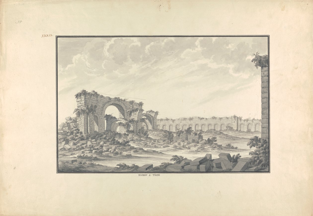 Ruinen in Troye von Giovanni Battista Borra
