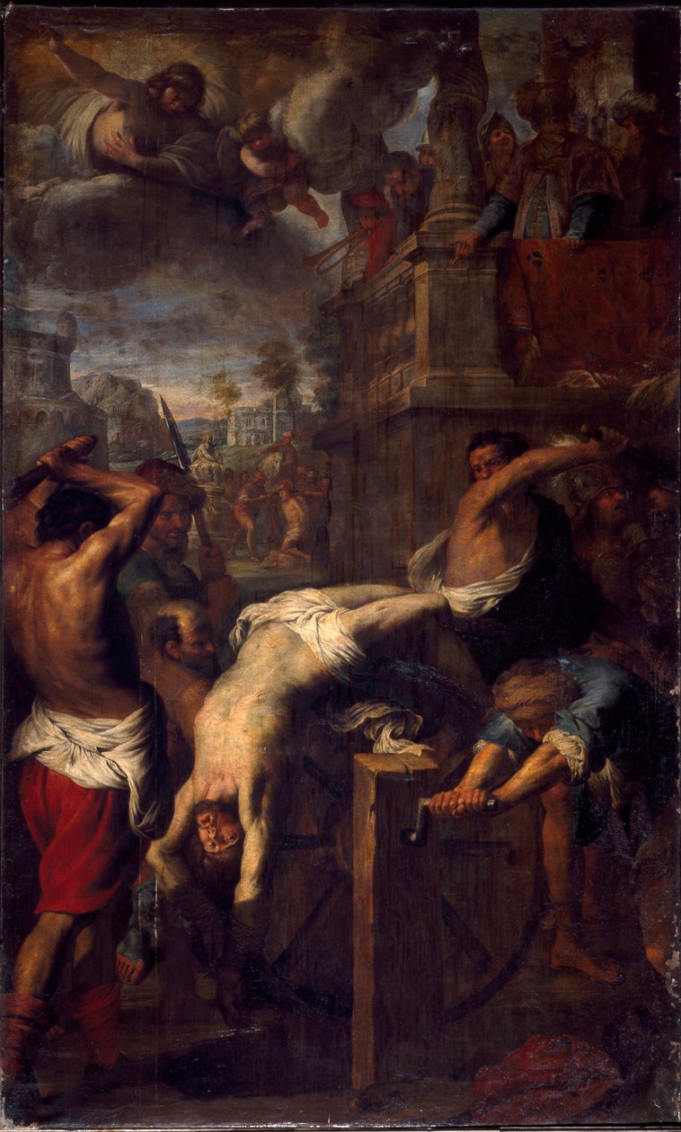 Das Martyrium des heiligen Klemens von Ancyra (4. Jahrhundert). Gemälde von Giovanni Battista Carlone (1592-1677) von Giovanni Battista Carlone