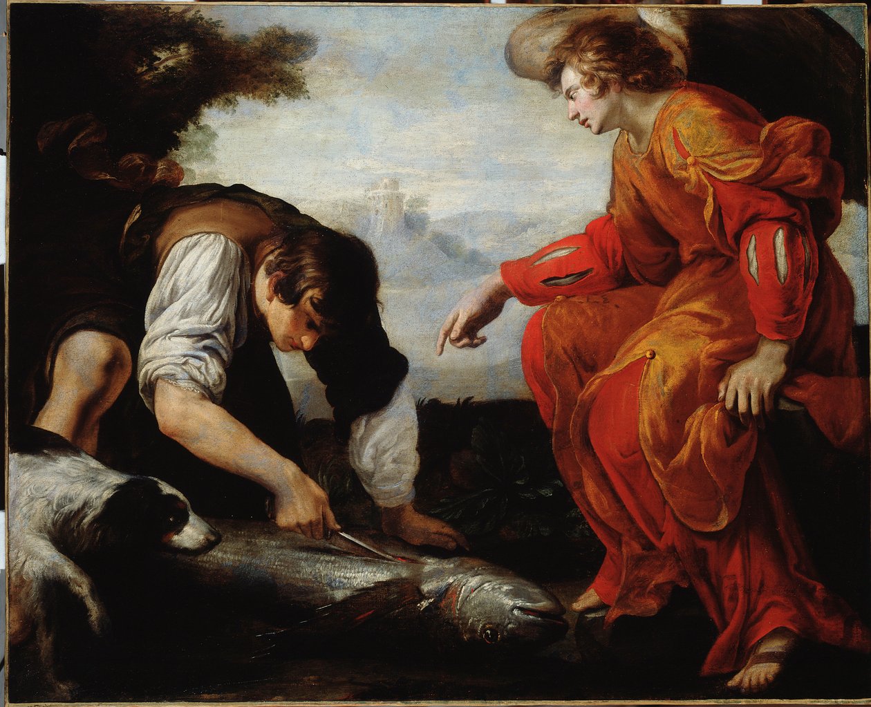 Tobias trifft den Erzengel Raphael von Giovanni Battista Carlone