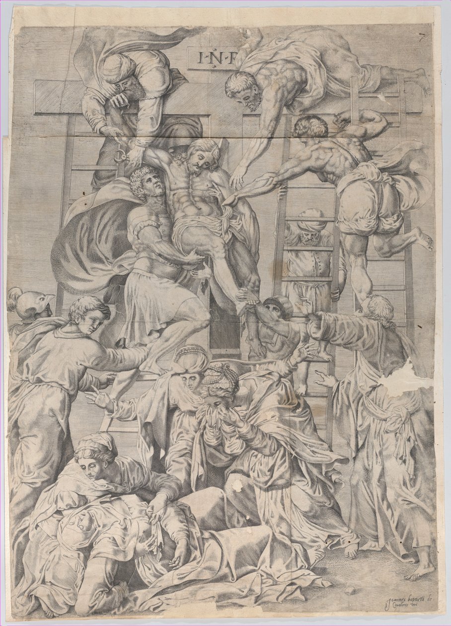 Die Kreuzabnahme, 1550-1600 von Giovanni Battista Cavalieri