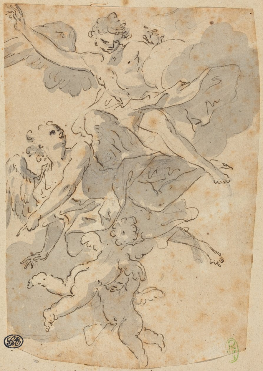 Engel und Putti von Giovanni Battista Crosato
