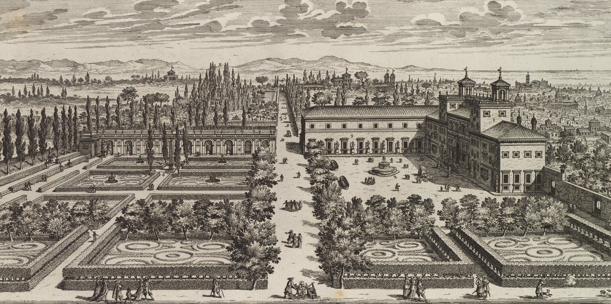 Ansicht der Villa Medici von Giovanni Battista Falda