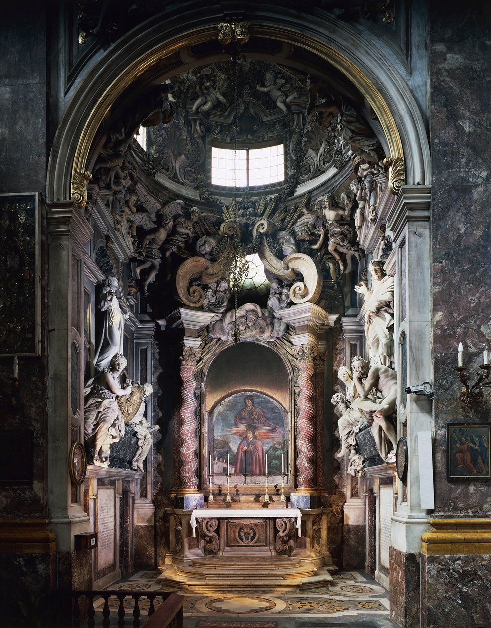 Feroni-Kapelle, mit Skulpturen von Giovanni Battista Foggini (1652-1725), Basilika Santissima Annunziata, Florenz, Toskana, Italien von Giovanni Battista Foggini