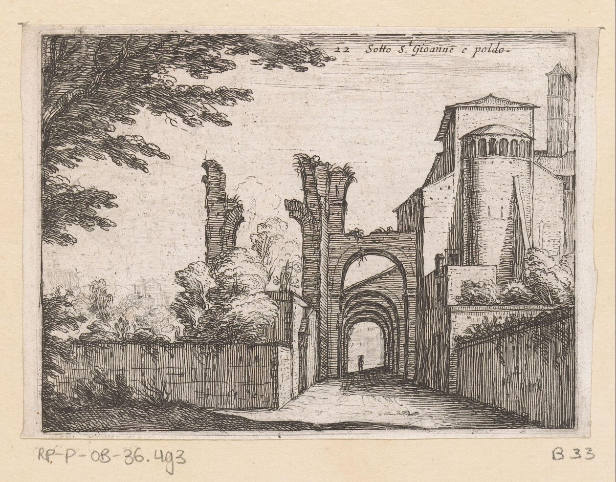 Clivus Scauri und die Santi Giovanni e Paolo von Giovanni Battista Mercati