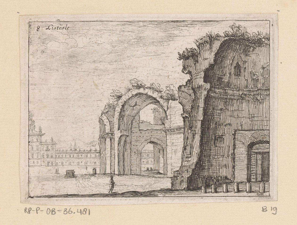 Reste der Thermen des Diokletian in Rom von Giovanni Battista Mercati