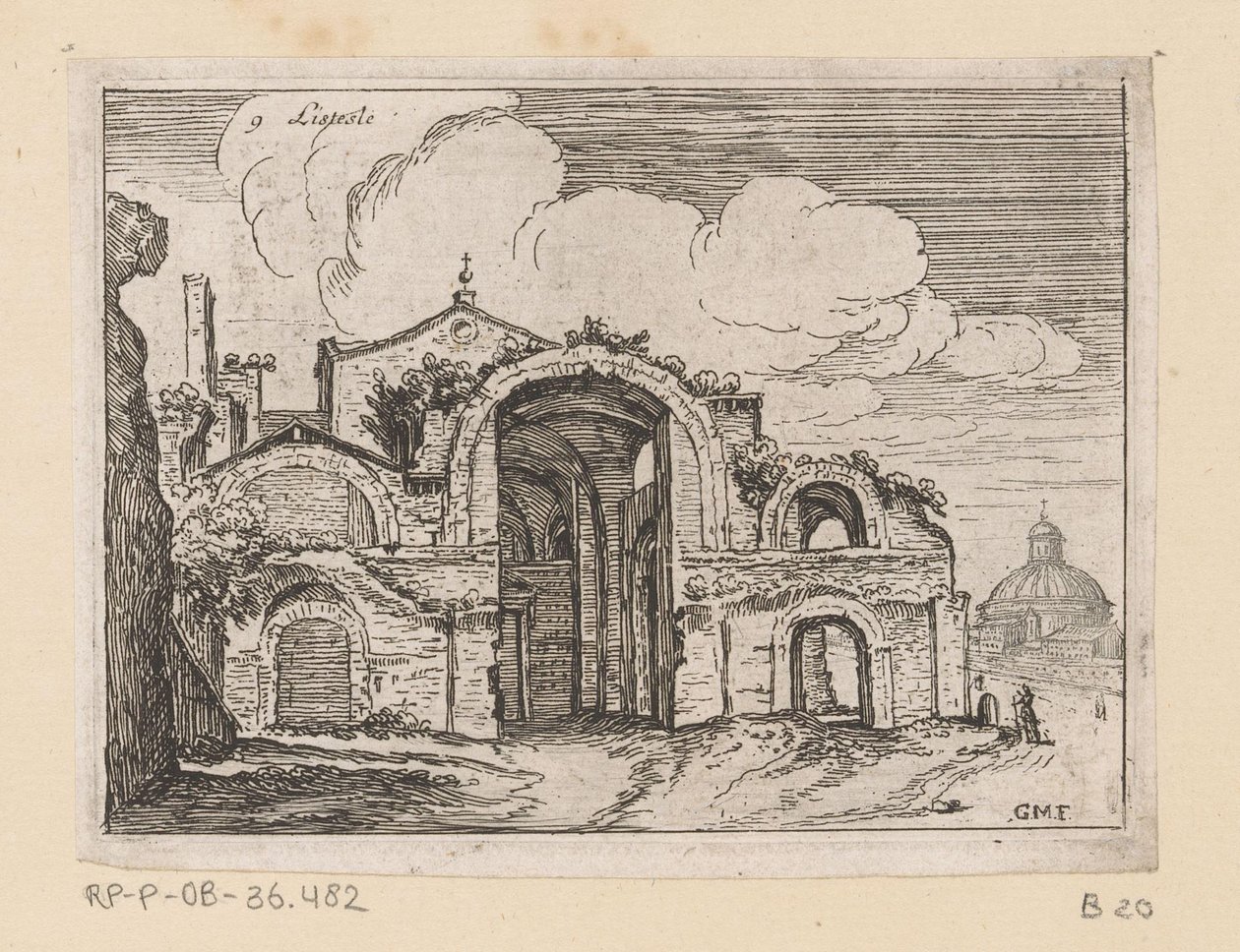 Reste der Thermen des Diokletian in Rom von Giovanni Battista Mercati