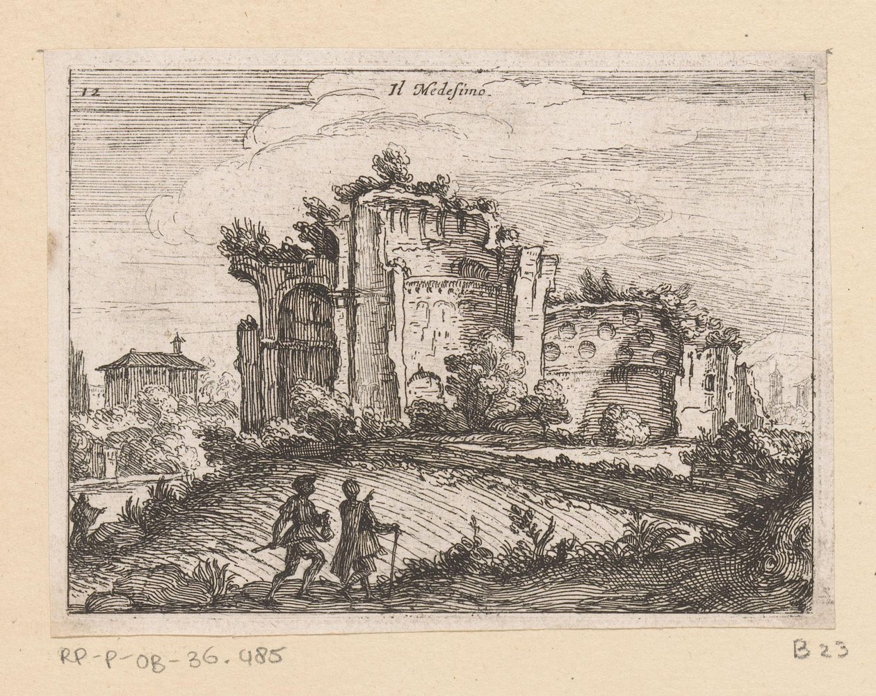 Ruine in einer Landschaft von Giovanni Battista Mercati