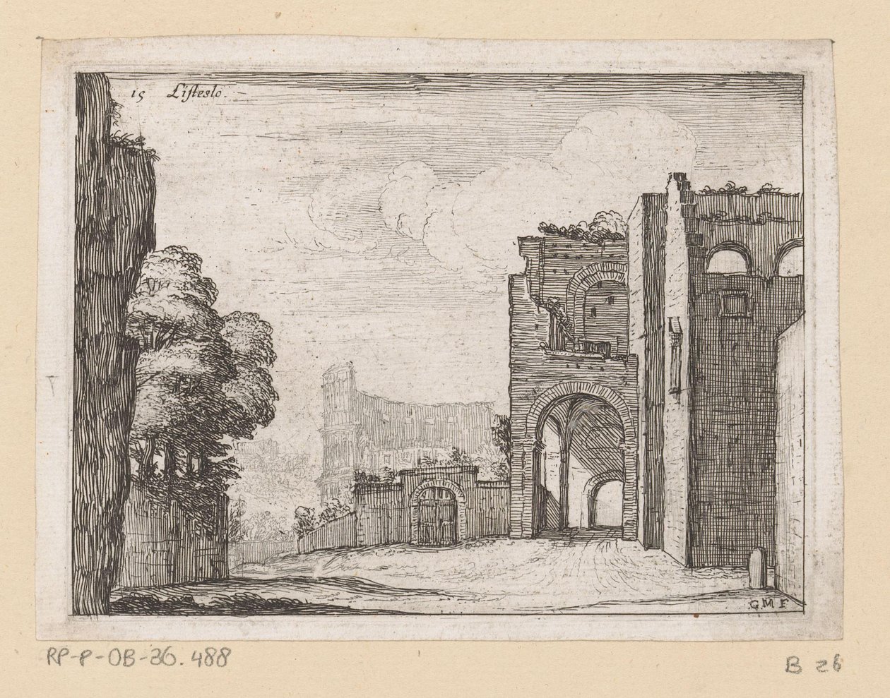 Ruinen beim Kolosseum in Rom (Gesichter auf Rom) von Giovanni Battista Mercati